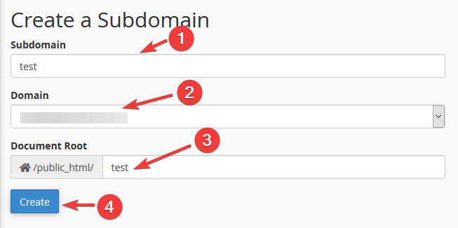 image showing how to create a subdomain in cpanel